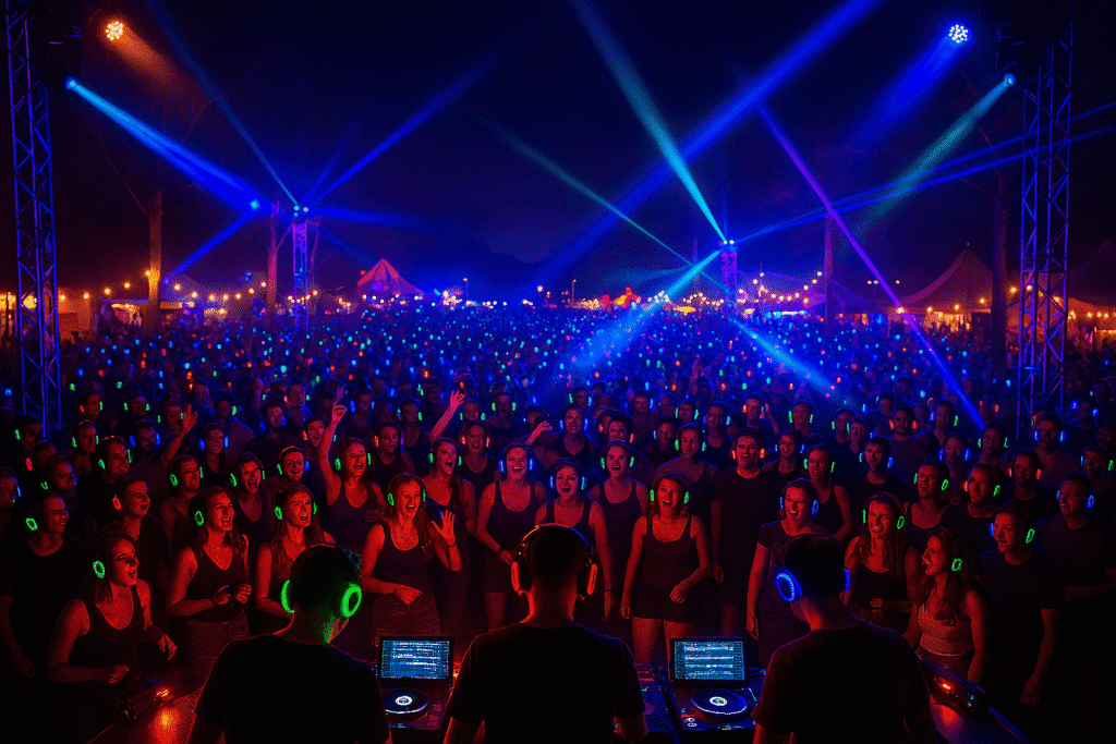silent party location casque festival after party